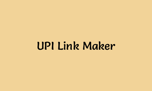 UPI Link Maker